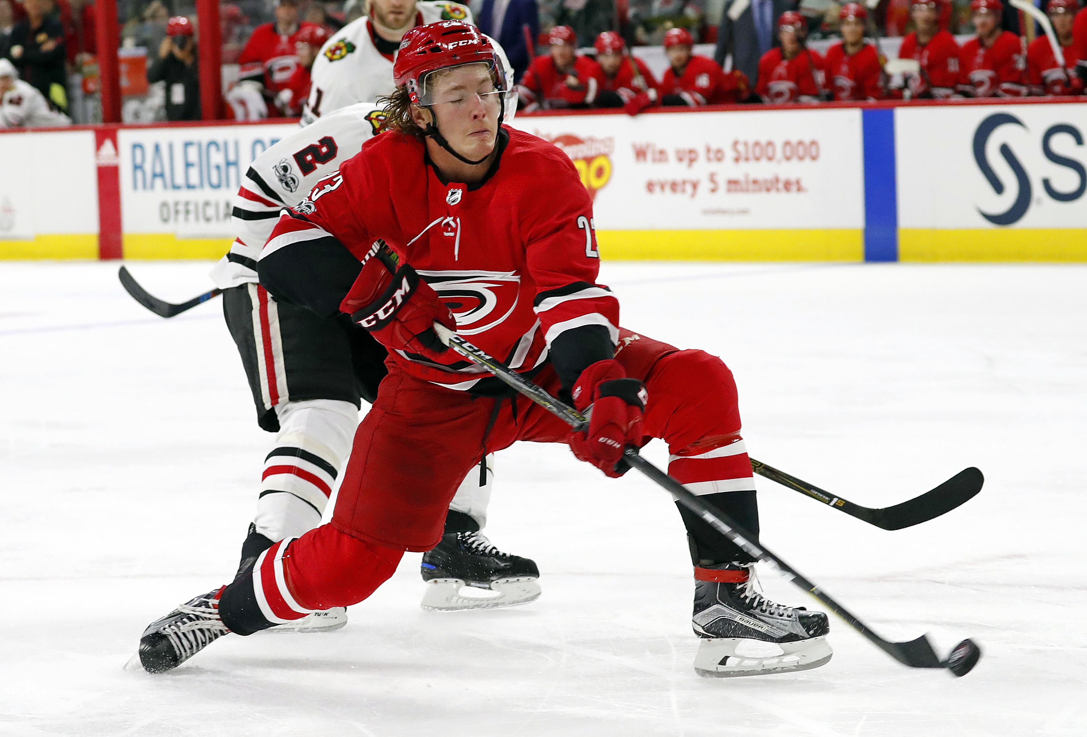 Saad's OT goal lifts Blackhawks past Hurricanes