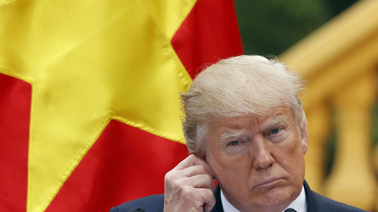 His Asia trip winding down, Trump meets with allies