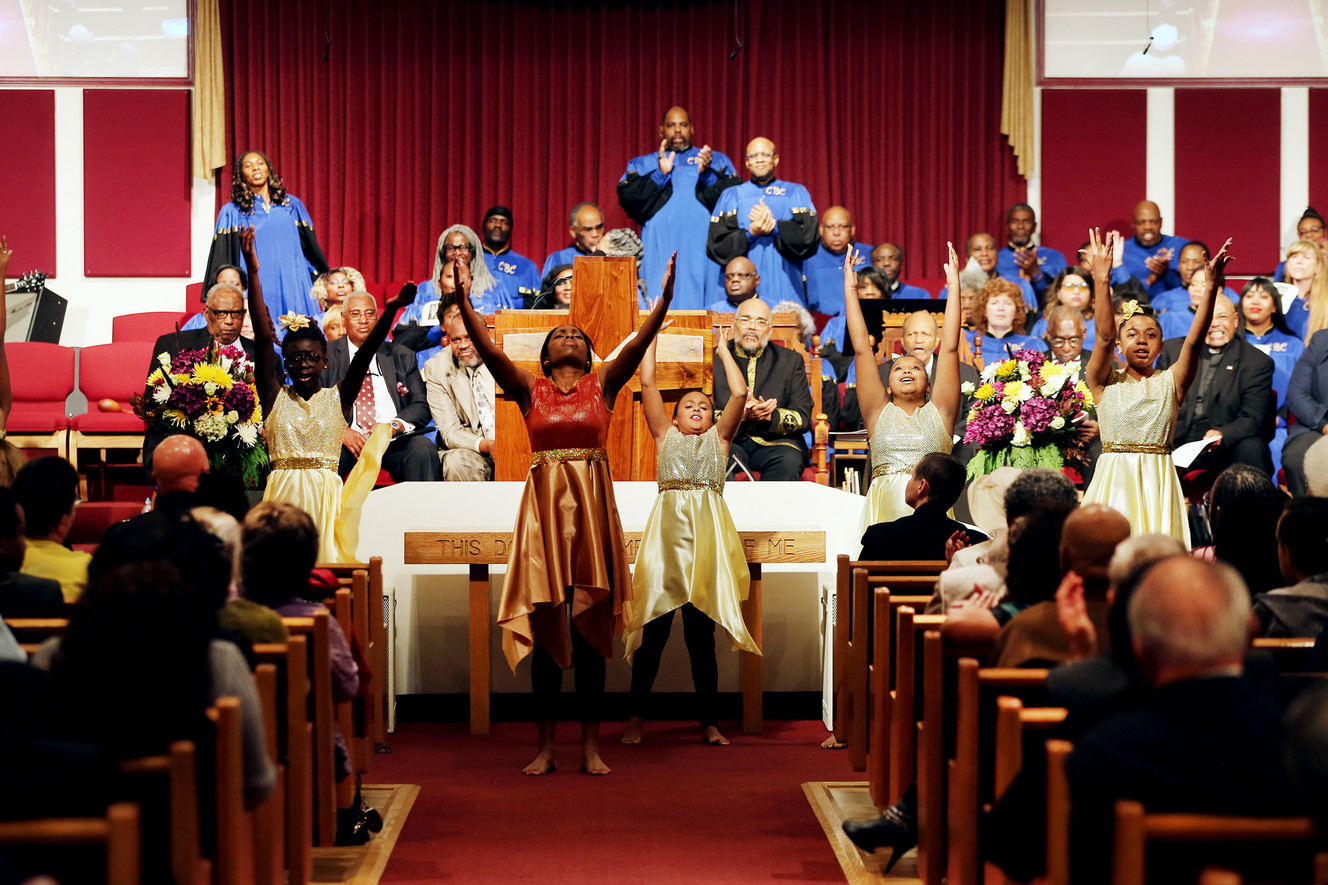 Members of the dance ministry at Calvary Baptist Church perform in Salt Lake City as they celebrate 125 years of faith and family on Sunday, Nov. 12, 2017. (Photo: Scott G Winterton, KSL)