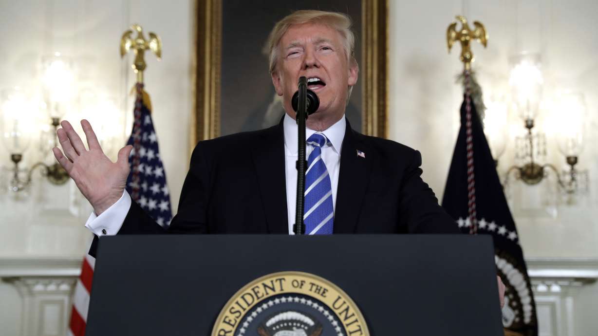 Trump pauses address to nation to take 2 big swigs of water