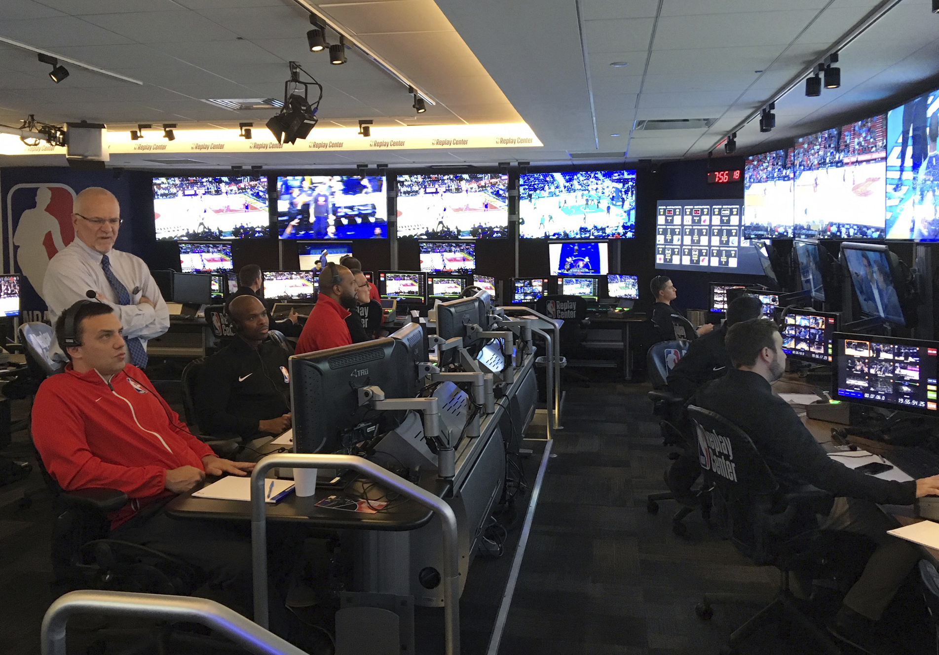 At Replay Center, NBA refs far from the game but right in it