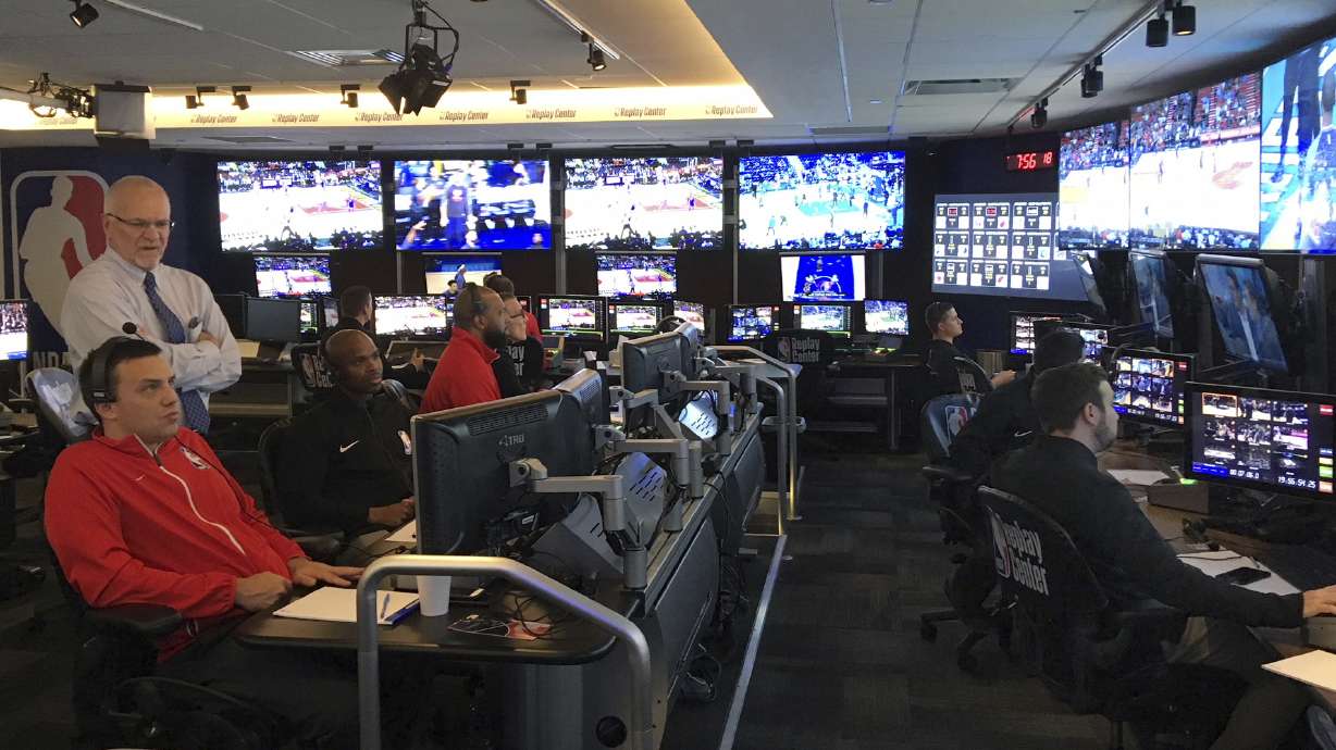 At Replay Center, NBA refs far from the game but right in it