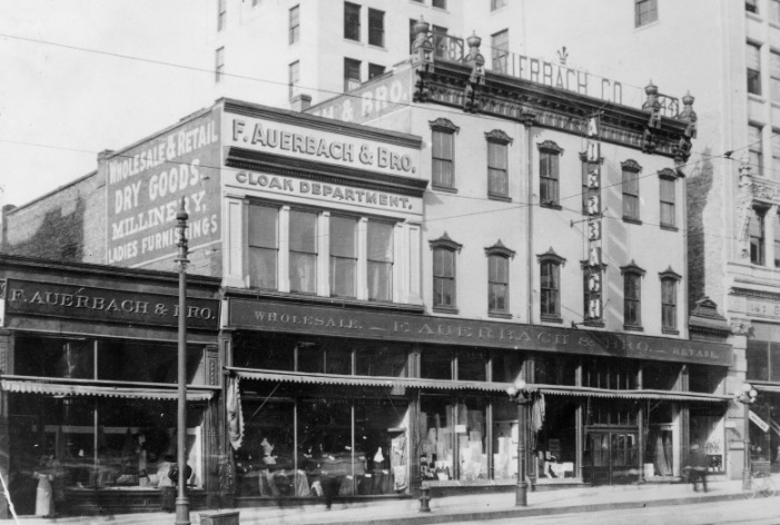 F. Auerbach and Brothers building in 1911 or 1912 (Photo: Utah Division of State History)