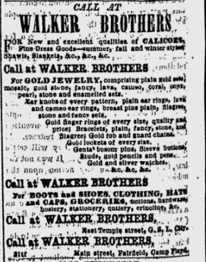 An advertisement for Walker Brothers inside the Dec. 19, 1860 edition of the Deseret News (Deseret News archives)