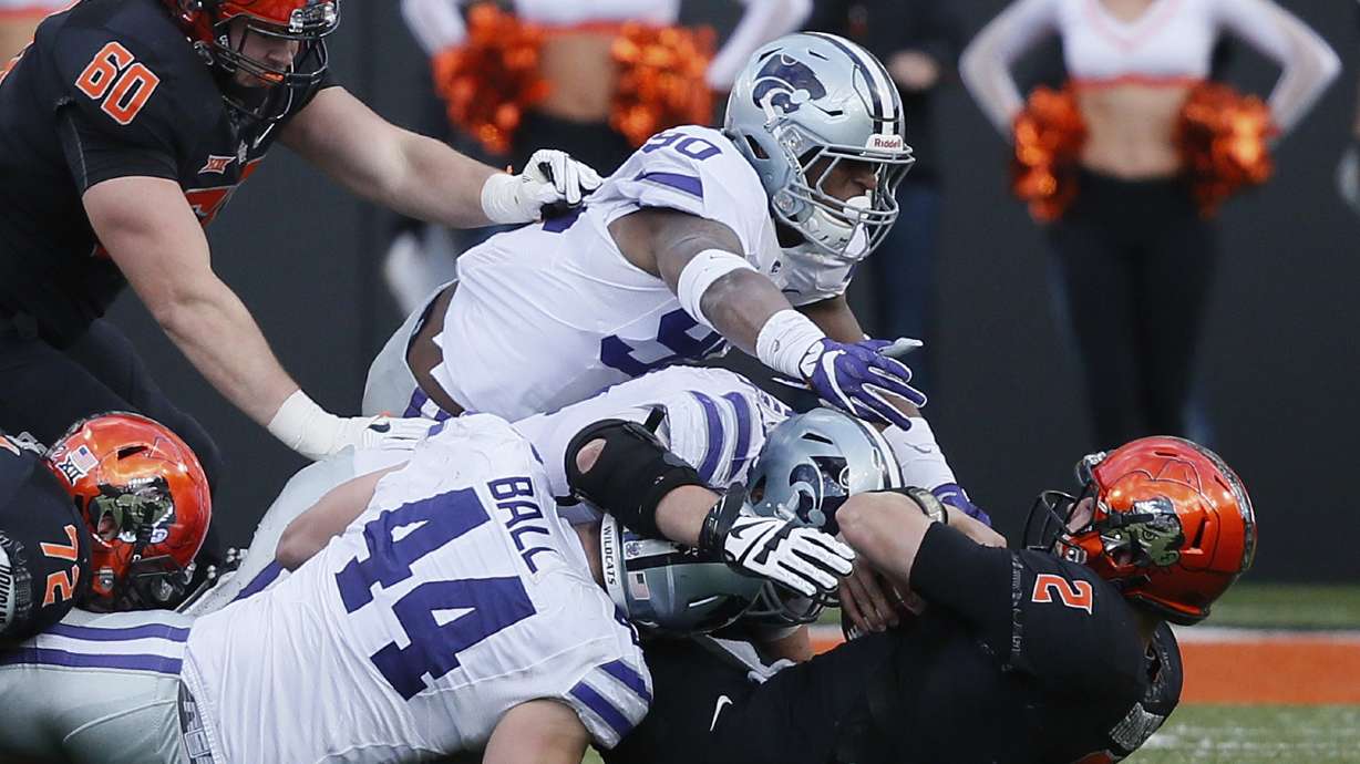 Thompson, Pringle lead Kansas St. past Oklahoma St. 45-40