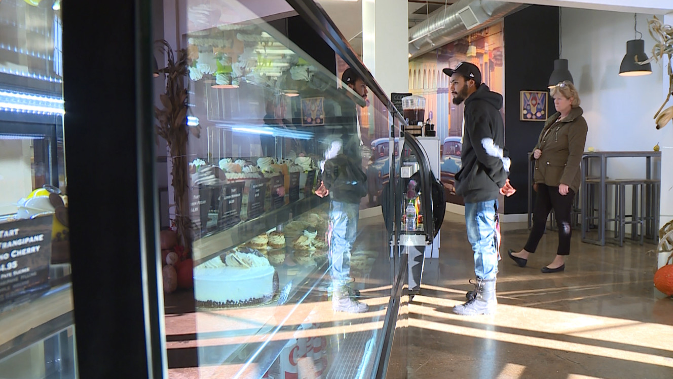 Customers wait in line at Fillings & Emulsions in Salt Lake City on November 7, 2017. (Photo: Ray Boone, KSL TV)