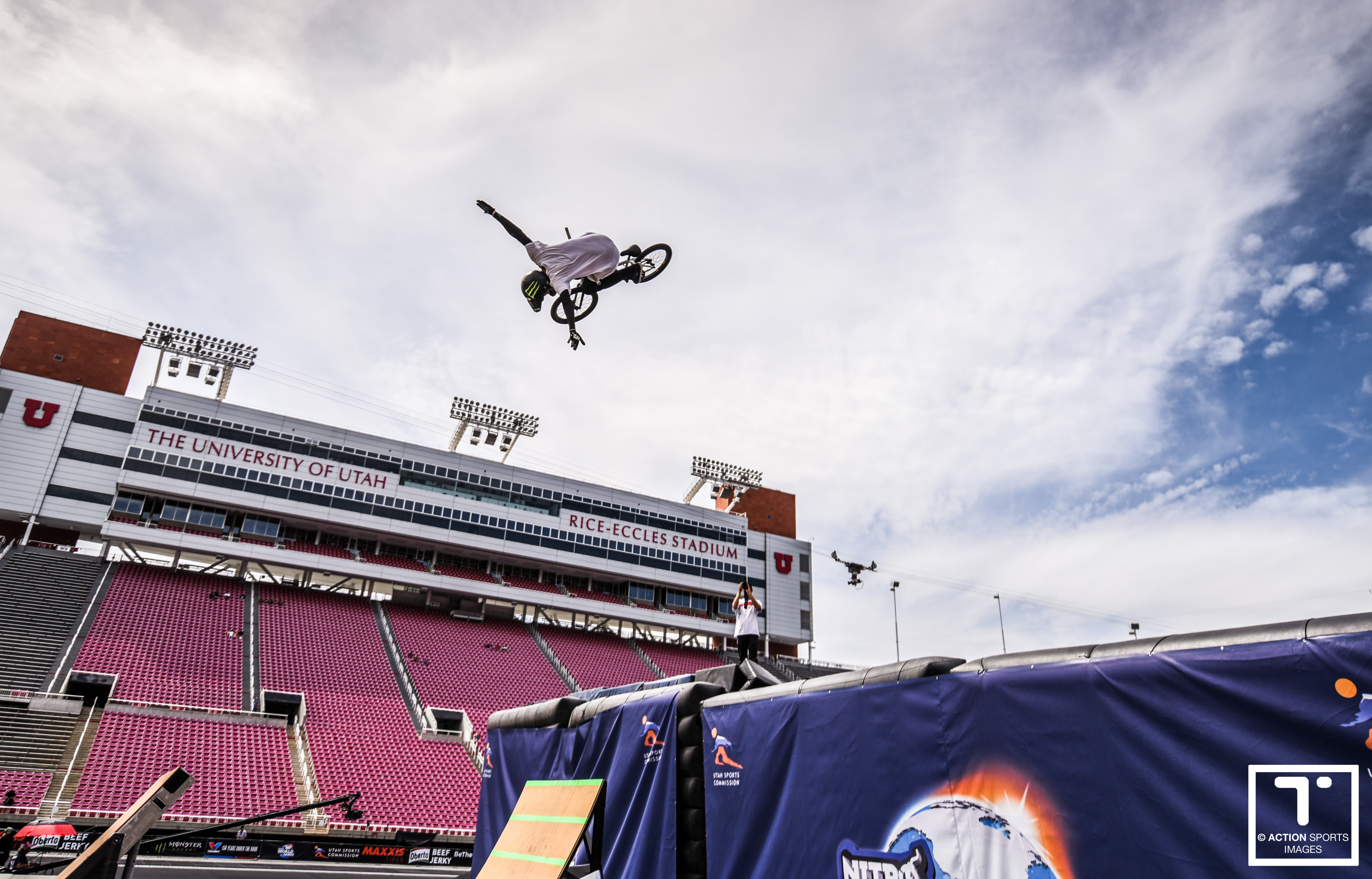 Colton Satterfield; BMX Best Trick; Nitro World Games; Salt Lake City, Utah; July 16, 2016. (Photo: Tyler Tate, T Squared Action Sports, File)
