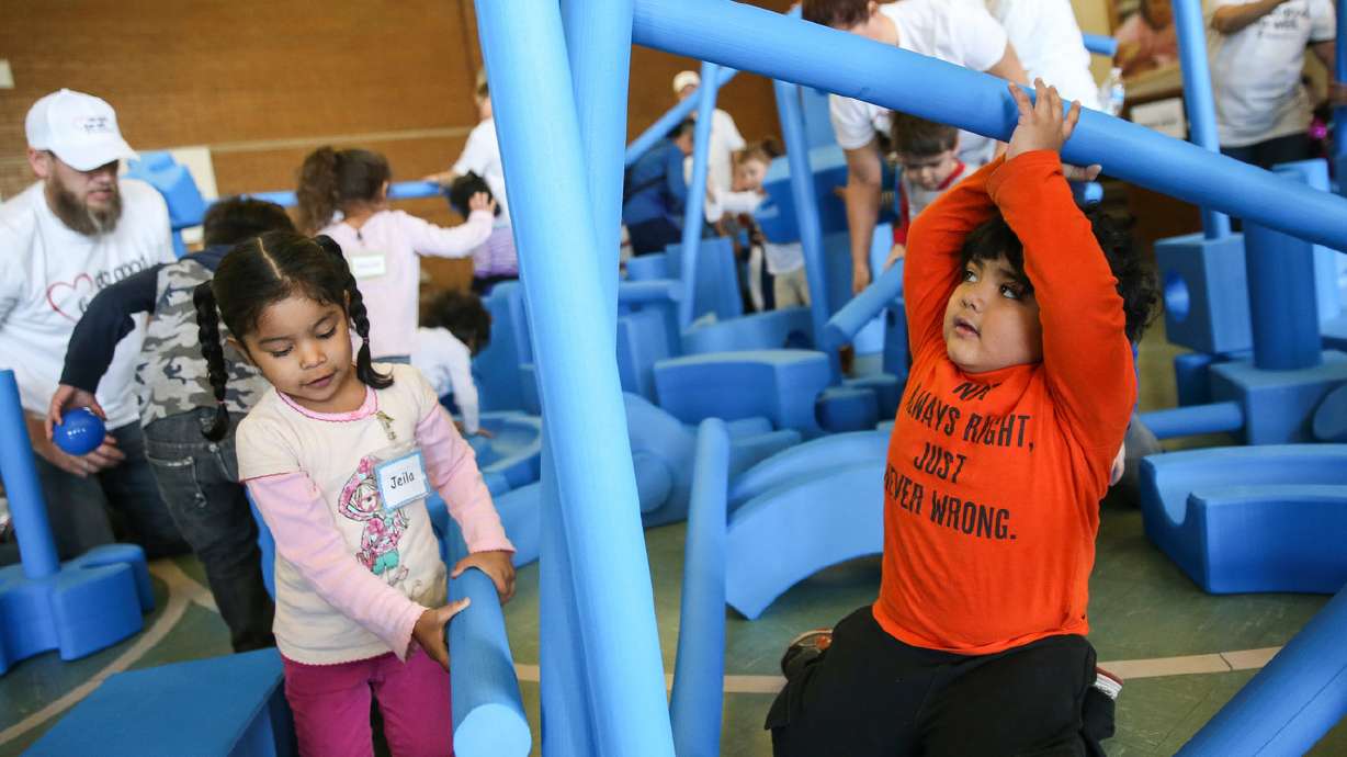 New equipment allows preschoolers to build their own playground