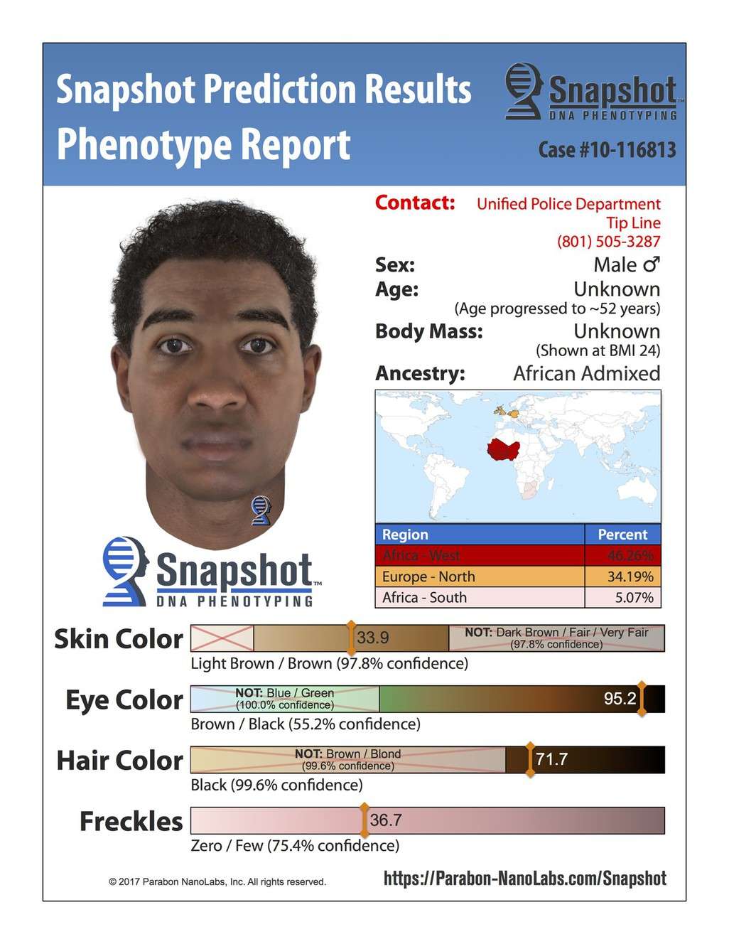 South Salt Lake police unveiled new DNA phenotyping snapshots on Thursday of a man suspected of killing Sherry Black, 64, in 2010. The composite snapshots are based on DNA and predict certain characteristics the suspect may have, but do not represent an exact replica of the man. (Photo: South Salt Lake police)