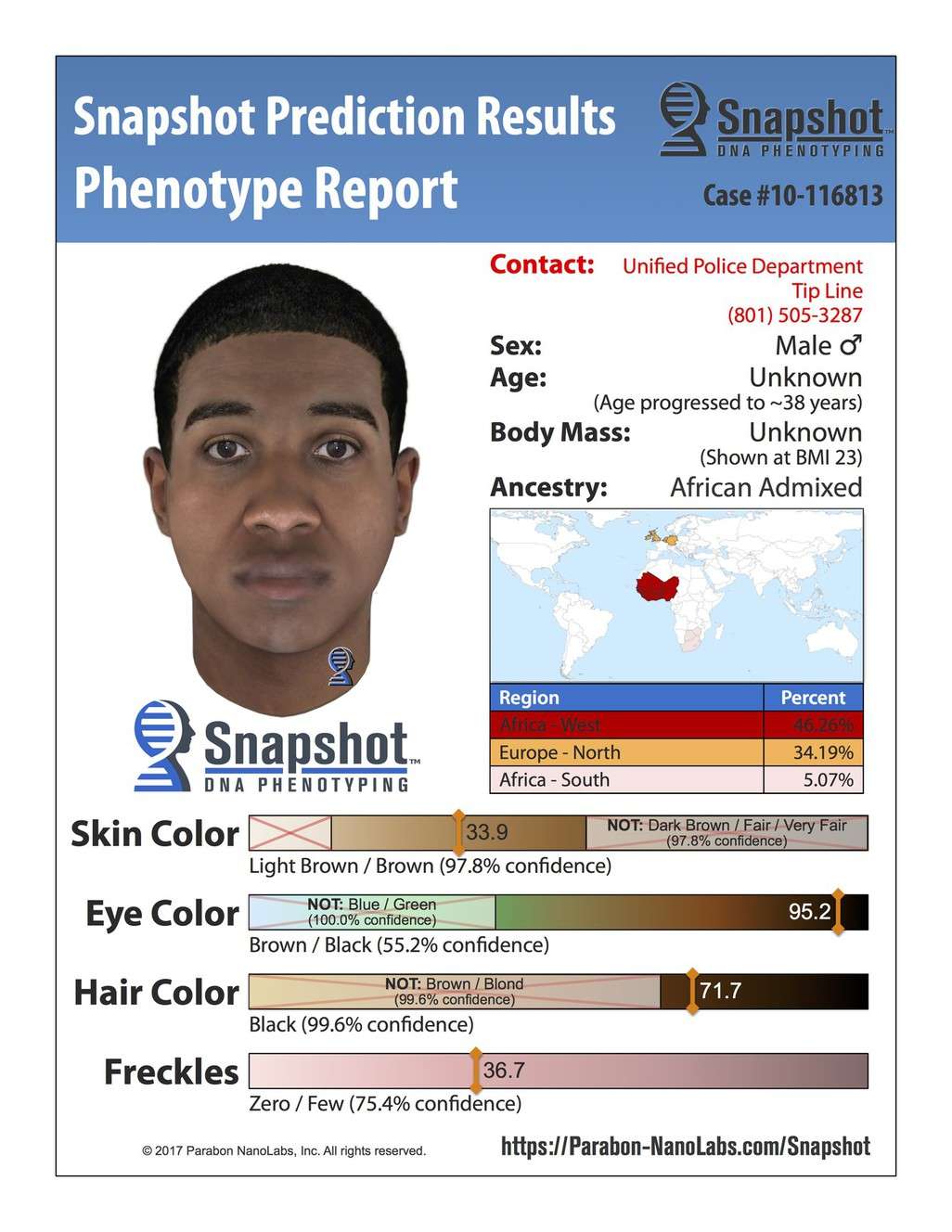 South Salt Lake police unveiled new DNA phenotyping snapshots on Thursday of a man suspected of killing Sherry Black, 64, in 2010. The composite snapshots are based on DNA and predict certain characteristics the suspect may have, but do not represent an exact replica of the man. (Photo: South Salt Lake Police)