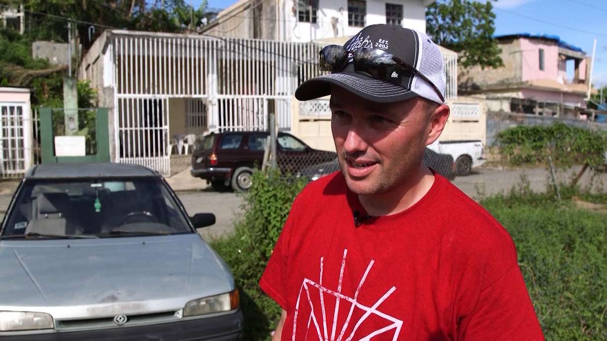 Utah Lt. Gov. Spencer Cox was among the group that traveled to Puerto Rico to help bring light, shelter and other necessities to those who hadn't received aid yet. (Photo: KSL TV)