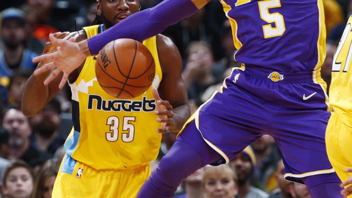 Murray, Barton lead Nuggets over Lakers, 115-100.