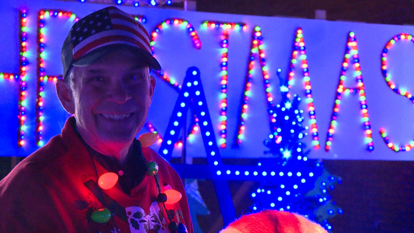Mike Willes said between preparations and setting up, he's spent nearly a thousand hours putting up his Christmas display. (Photo: Ray Boone, KSL TV)