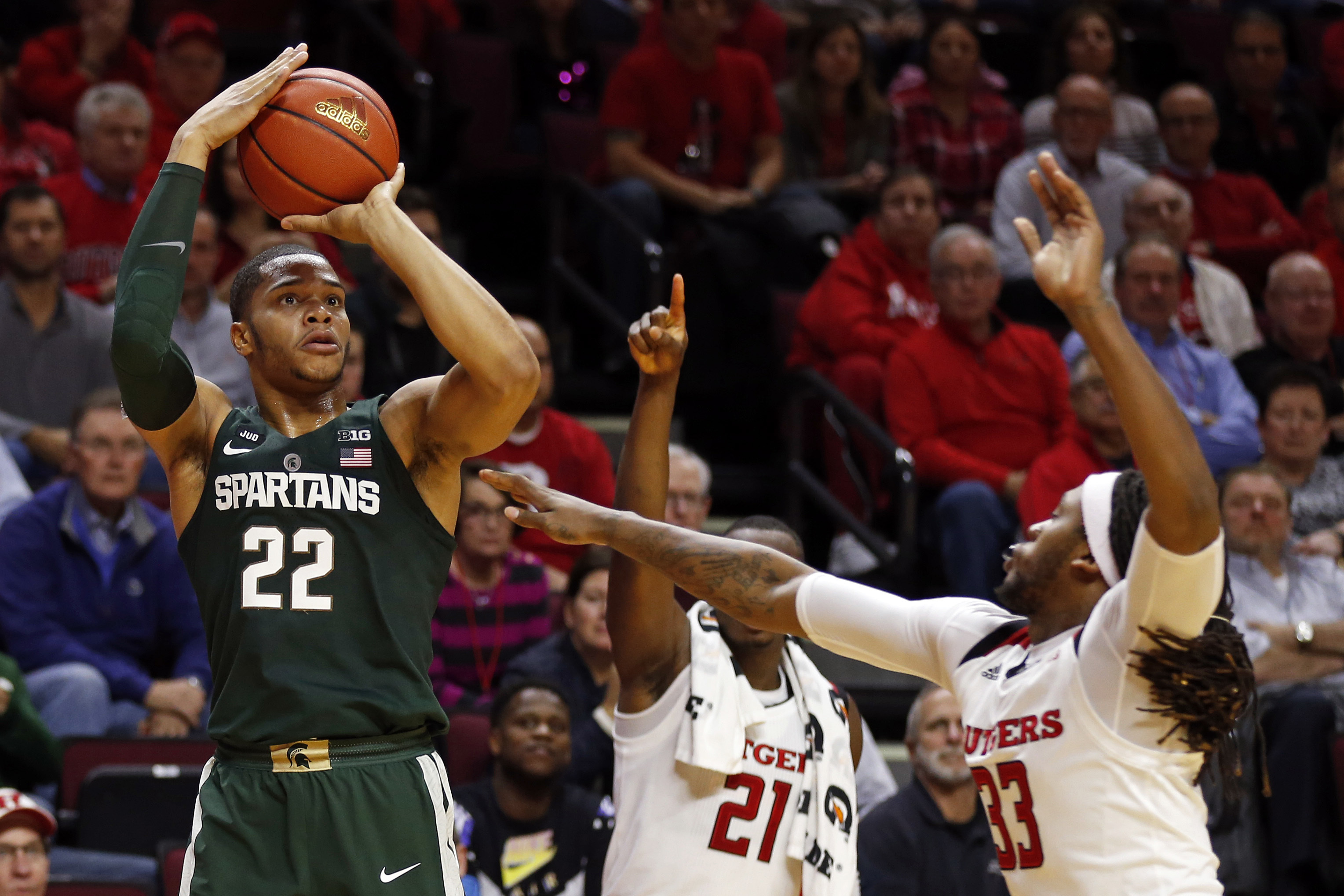 Bridges scores 21 as No. 3 Michigan State beats Rutgers