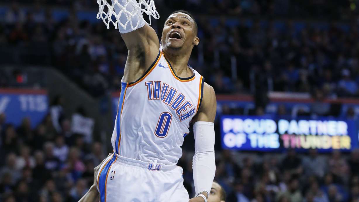 Westbrook's triple-double leads Thunder past Jazz 100-94