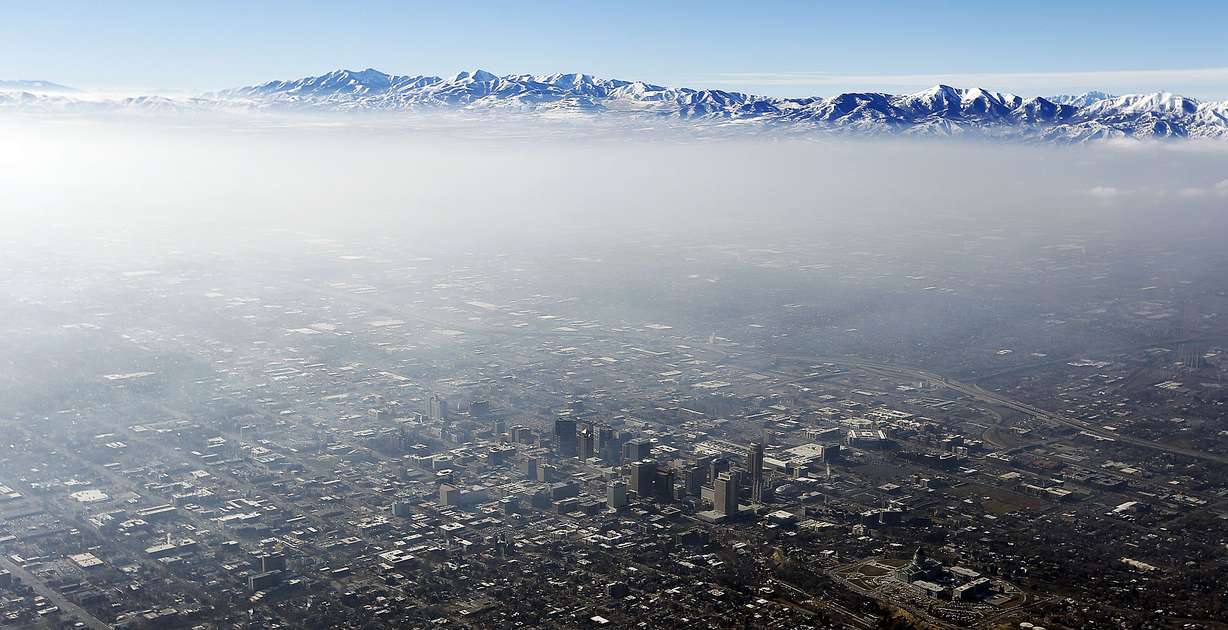 Photo from above inversion in January 2017 (Photo: Ravell Call, KSL, File)