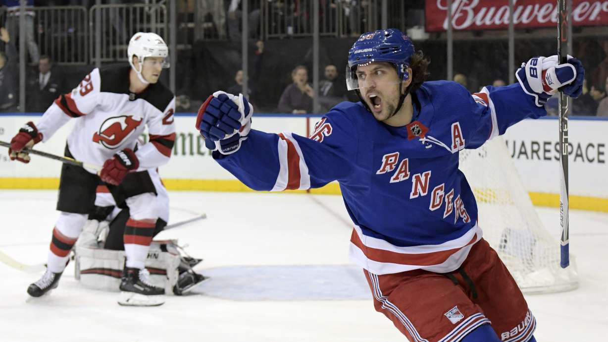 Zuccarello scores 2 to lead Rangers to 5-2 win over Devils