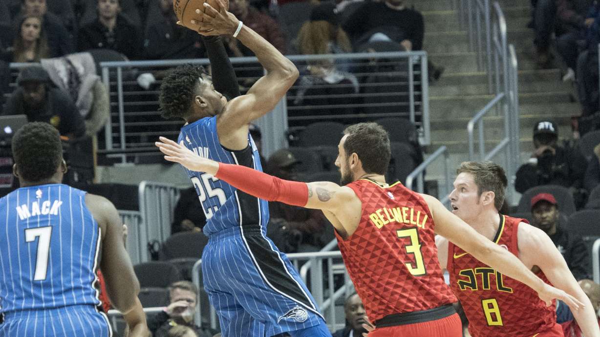 Bazemore, Ilyasova lead Hawks past Magic, 117-110