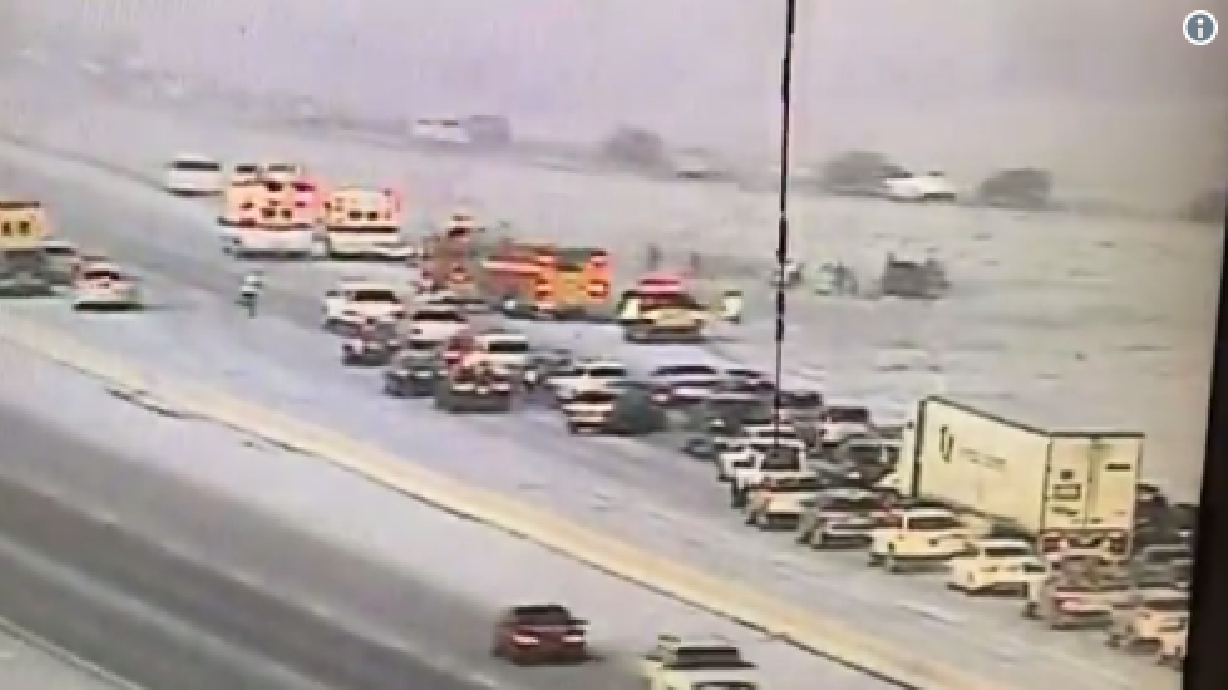 Westbound I-80 reopens at I-215 after multiple crashes