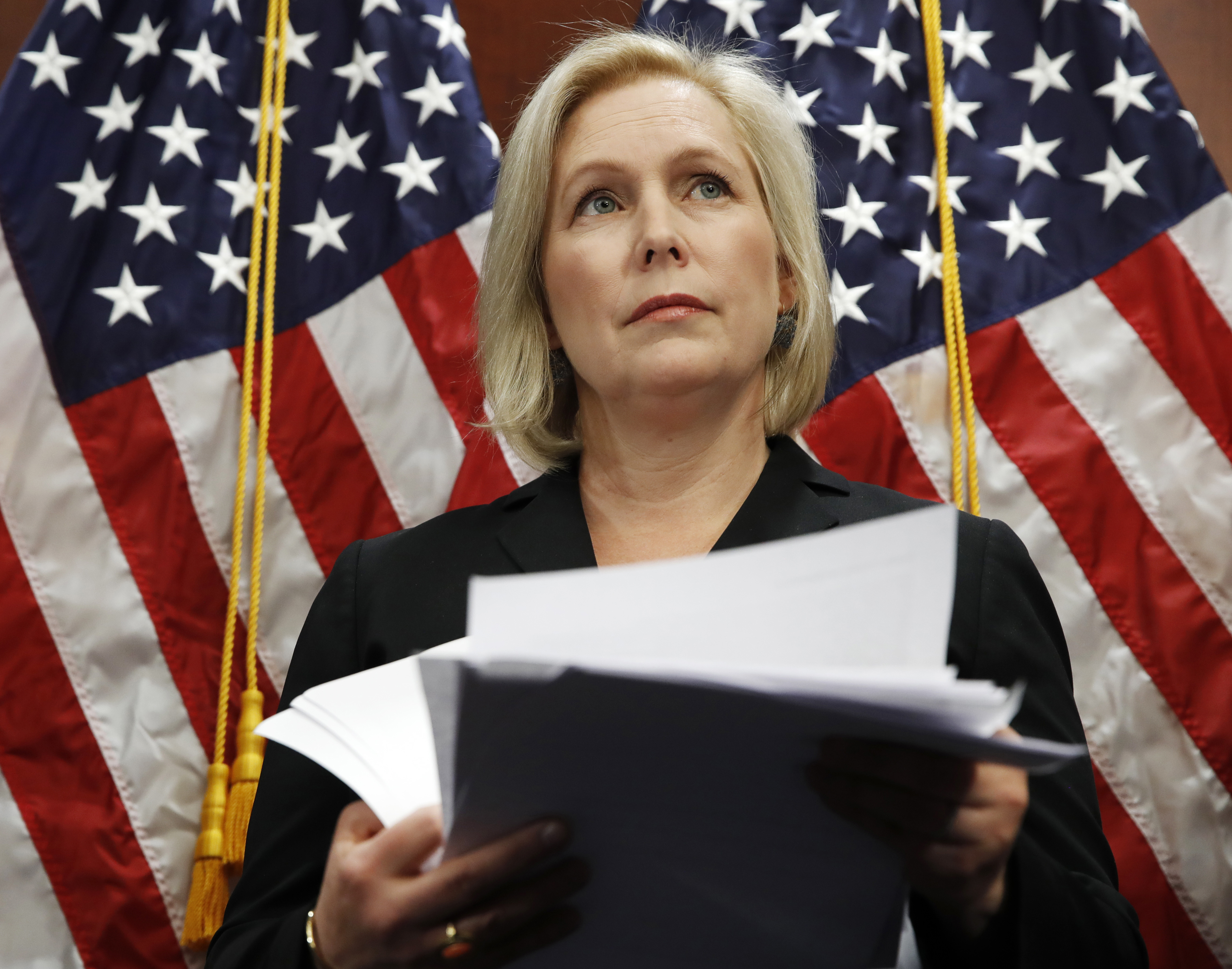 The Latest: Gillibrand labels Trump tweet a 'sexual smear'