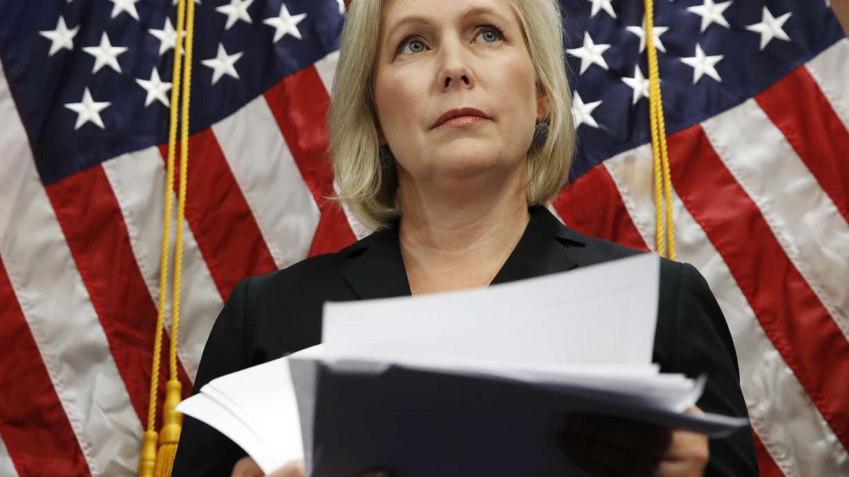 The Latest: Gillibrand labels Trump tweet a 'sexual smear'