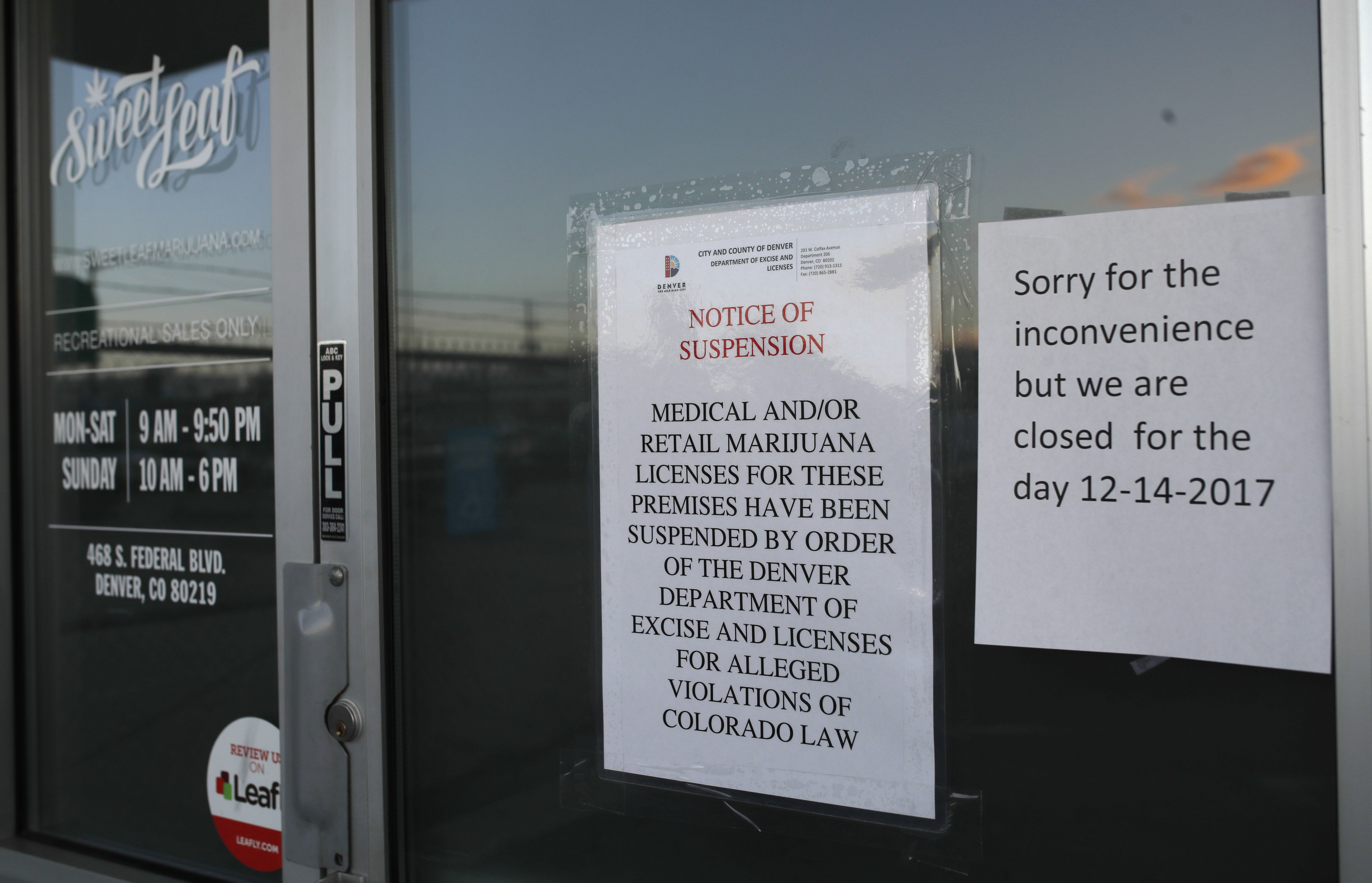 Denver shuts down 26 legal pot businesses, makes arrests