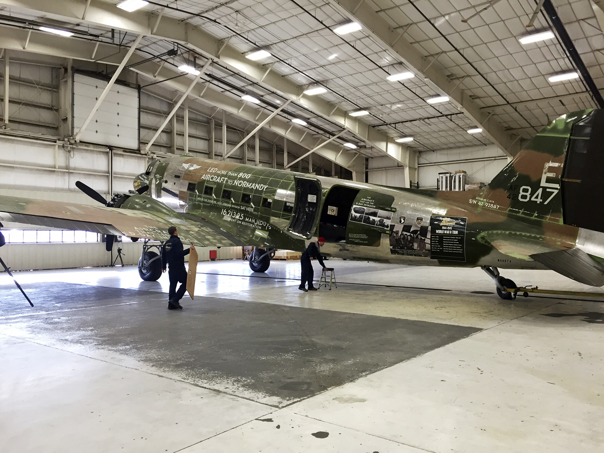 Plane that led Normandy invasion discovered, restored