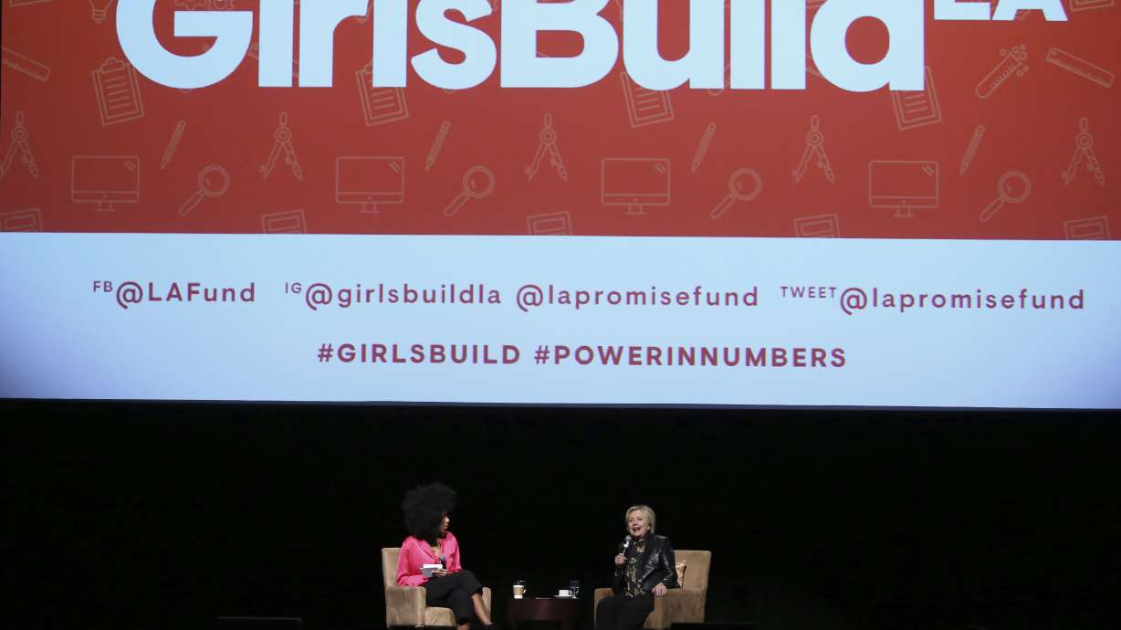 Sex misconduct on girls' minds at summit featuring Clinton