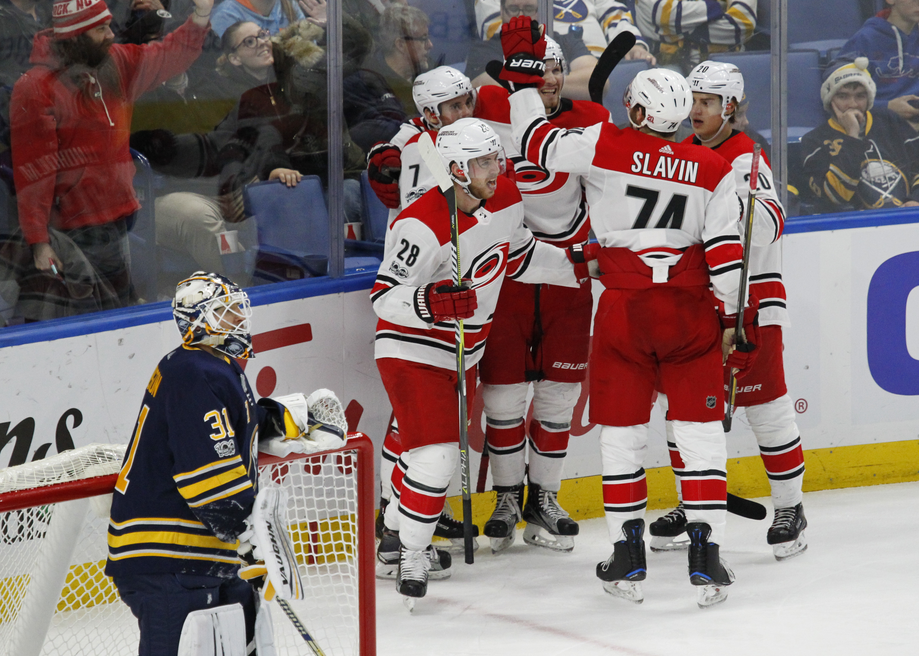 Jaccob Slavin scores in OT, Hurricanes top Sabres 5-4