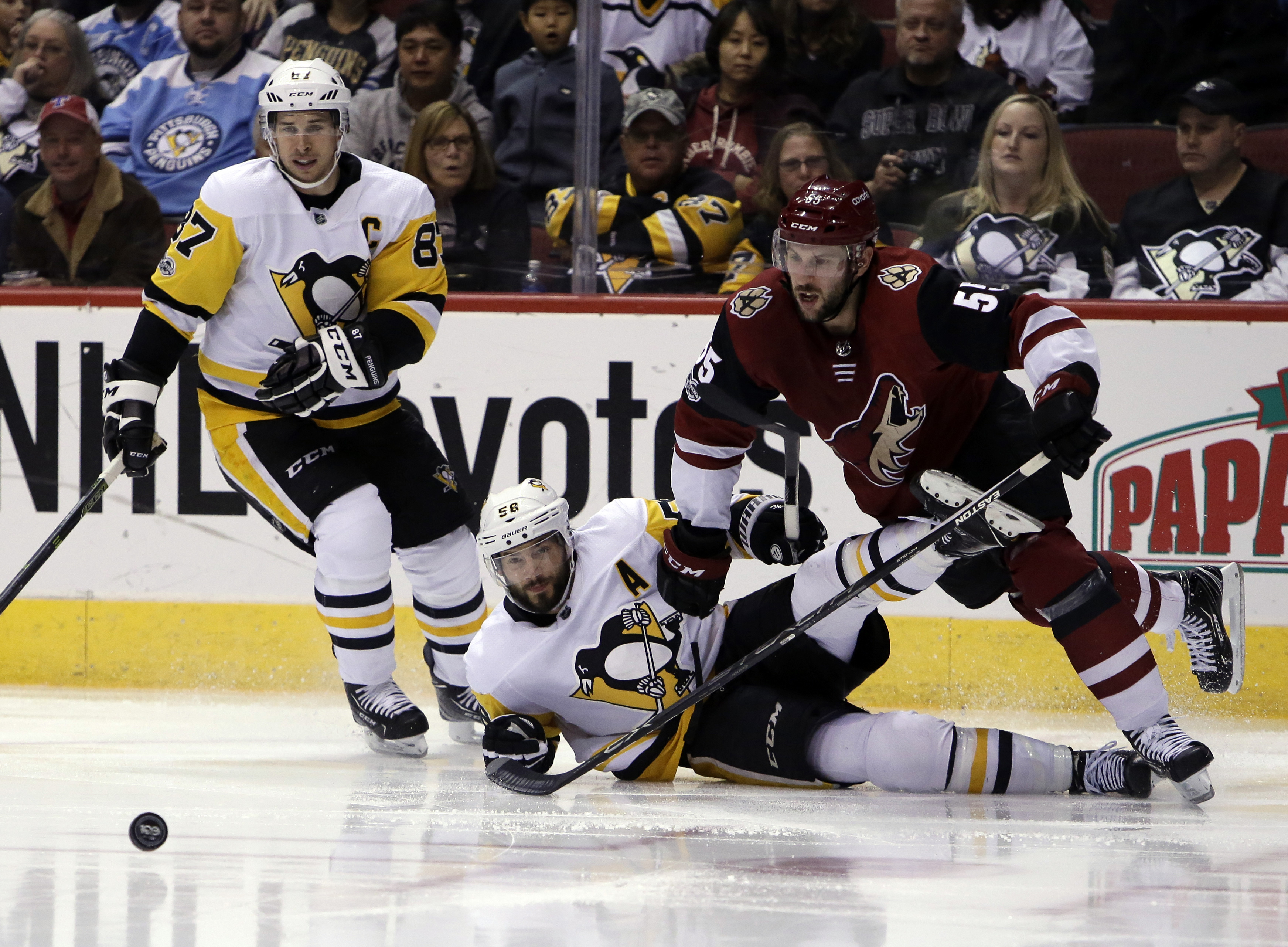 Penguins beat Coyotes 4-2 to end 3-game losing streak