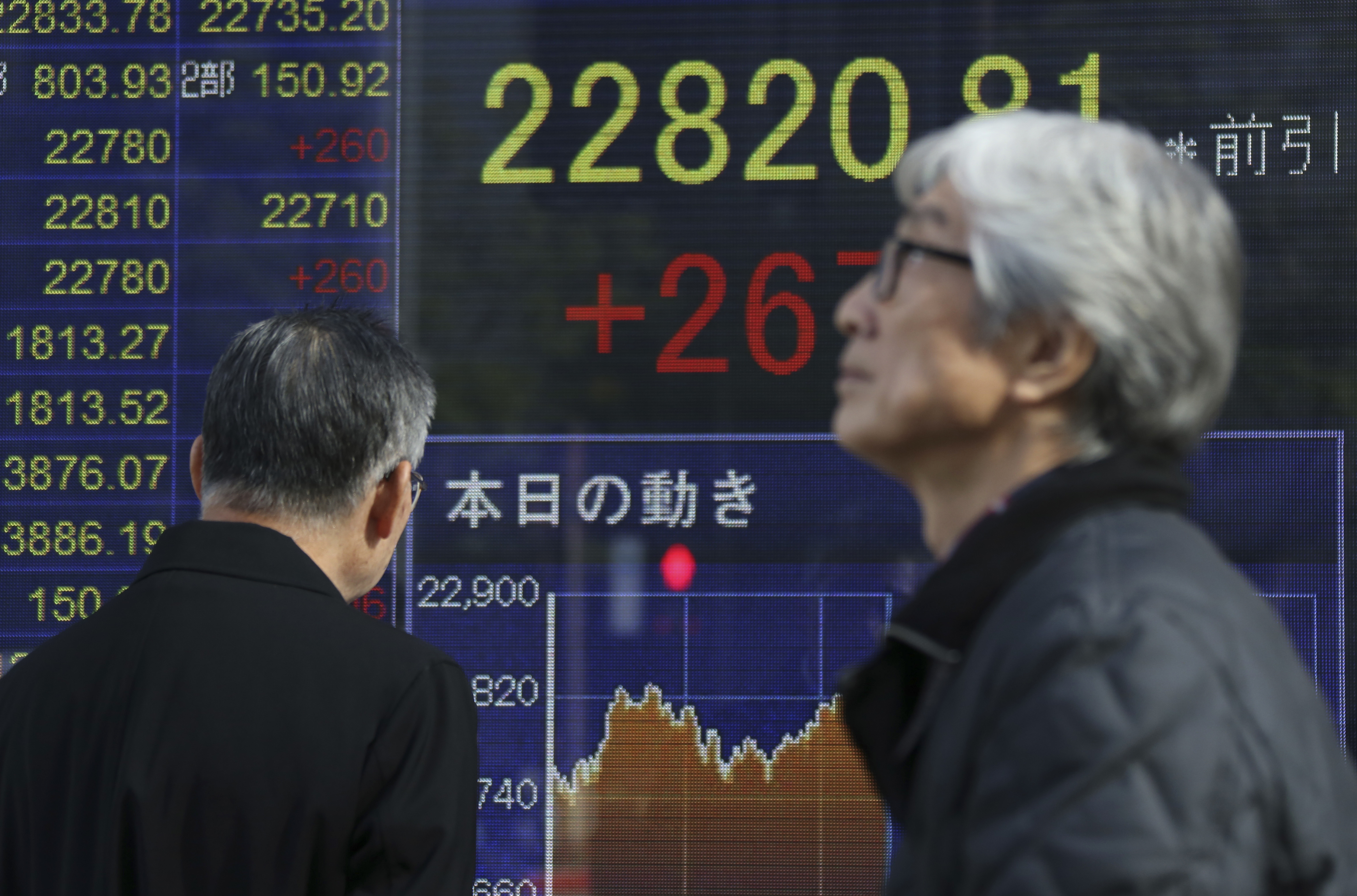 Asian markets mostly higher on upbeat Japan trade data