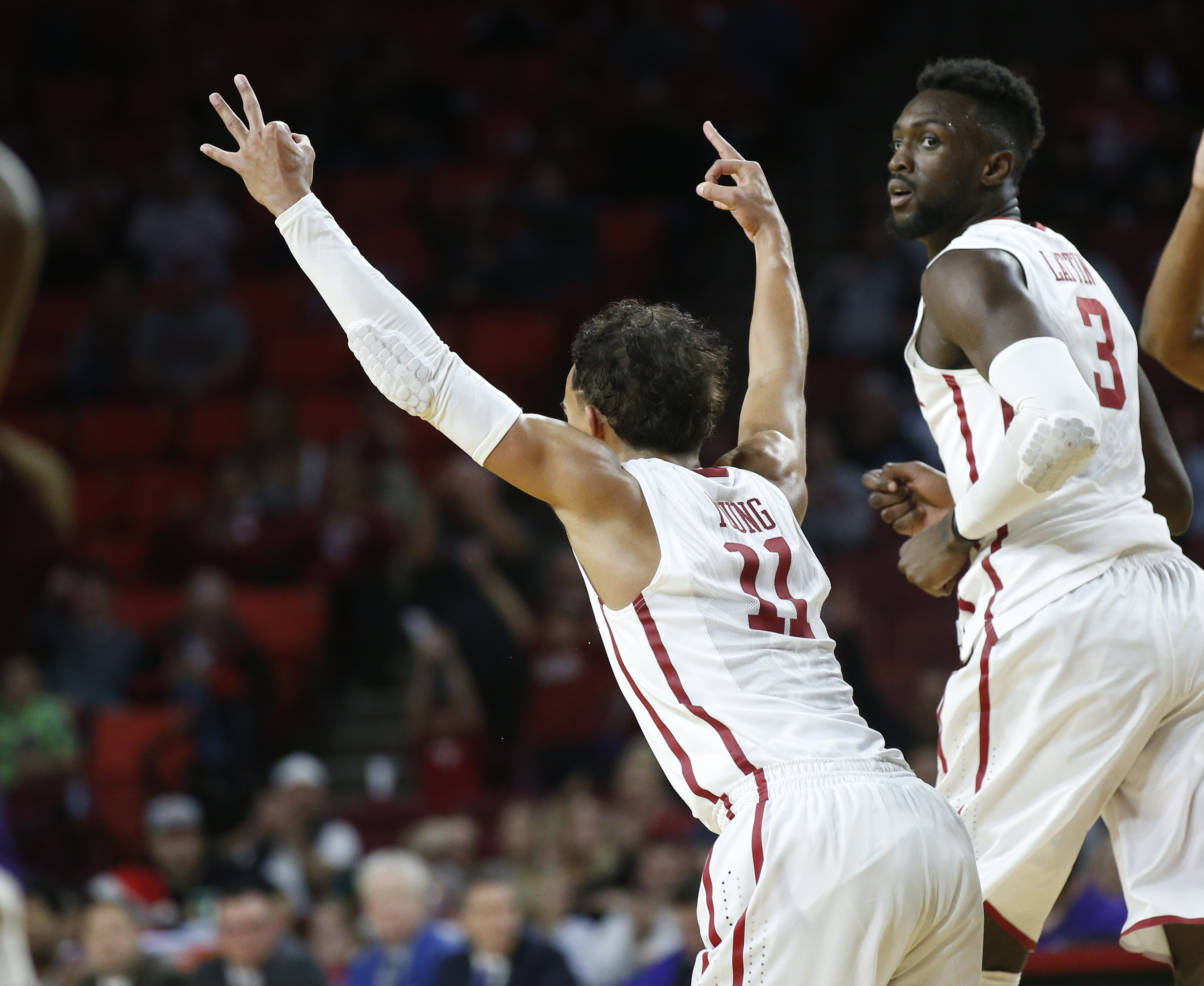 Young ties Division I record with 22 assists in Oklahoma win