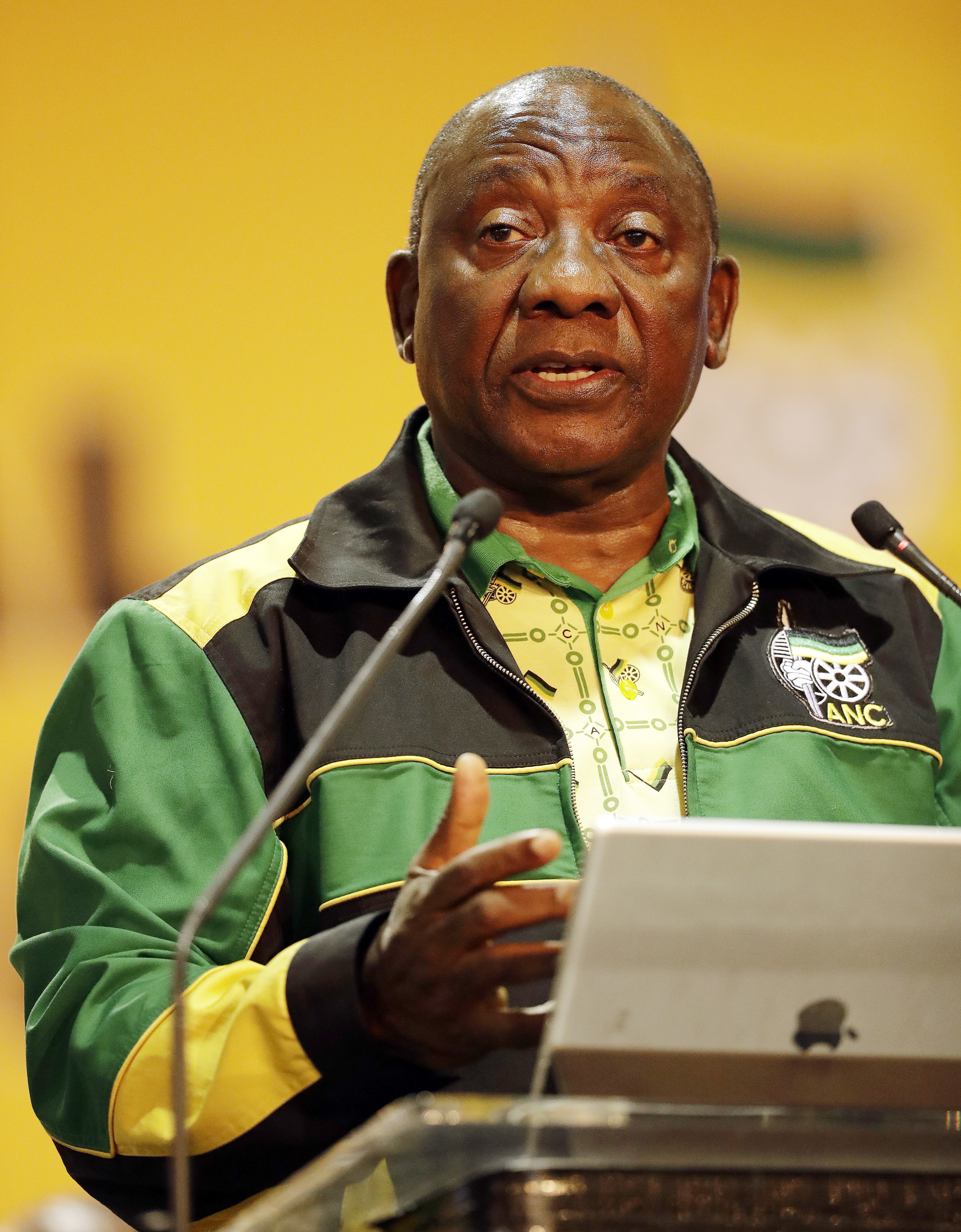 The Latest: South Africa's new party leader: Graft must end