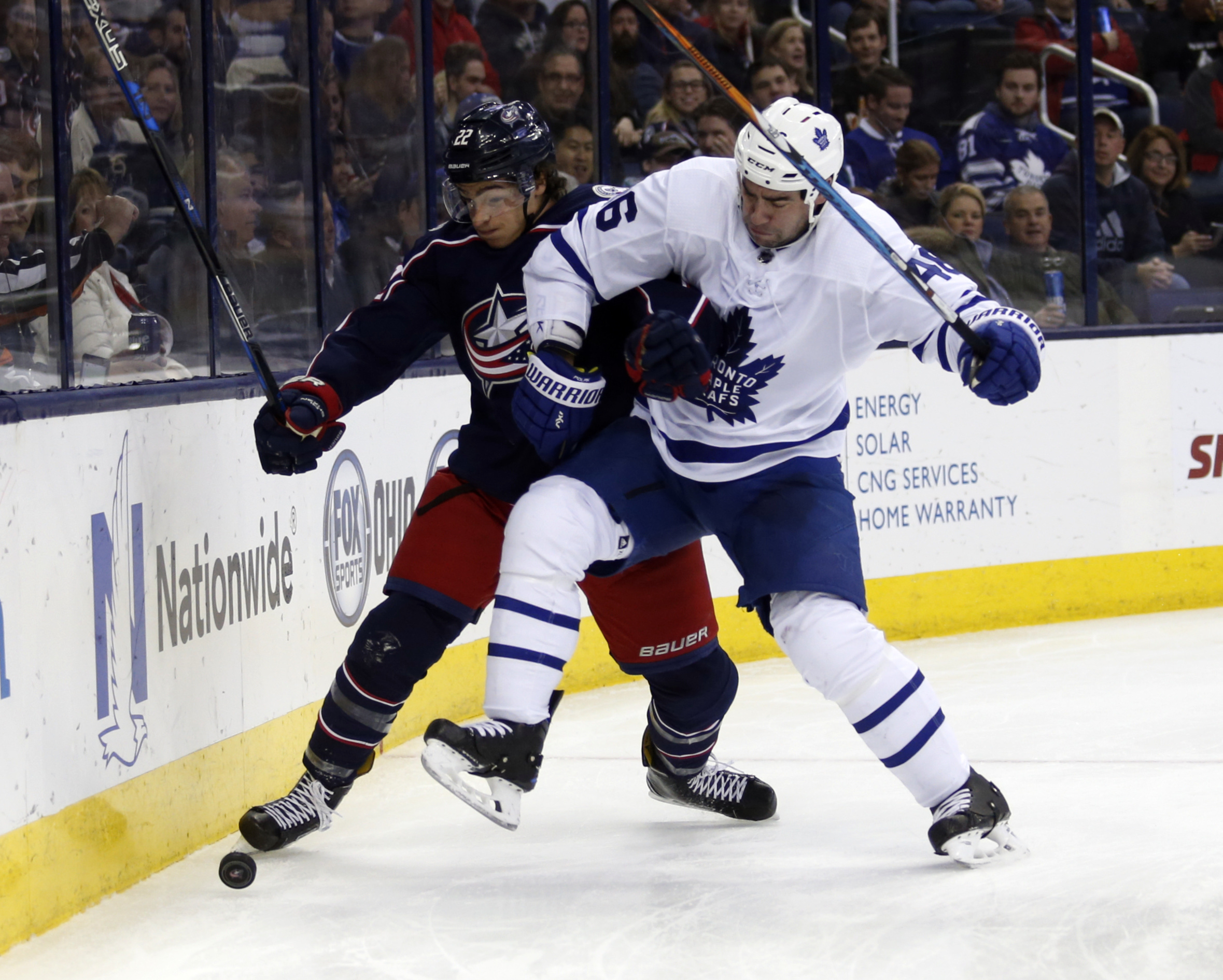 Joonas Korpisalo, Blue Jackets beat Maple Leafs 4-2