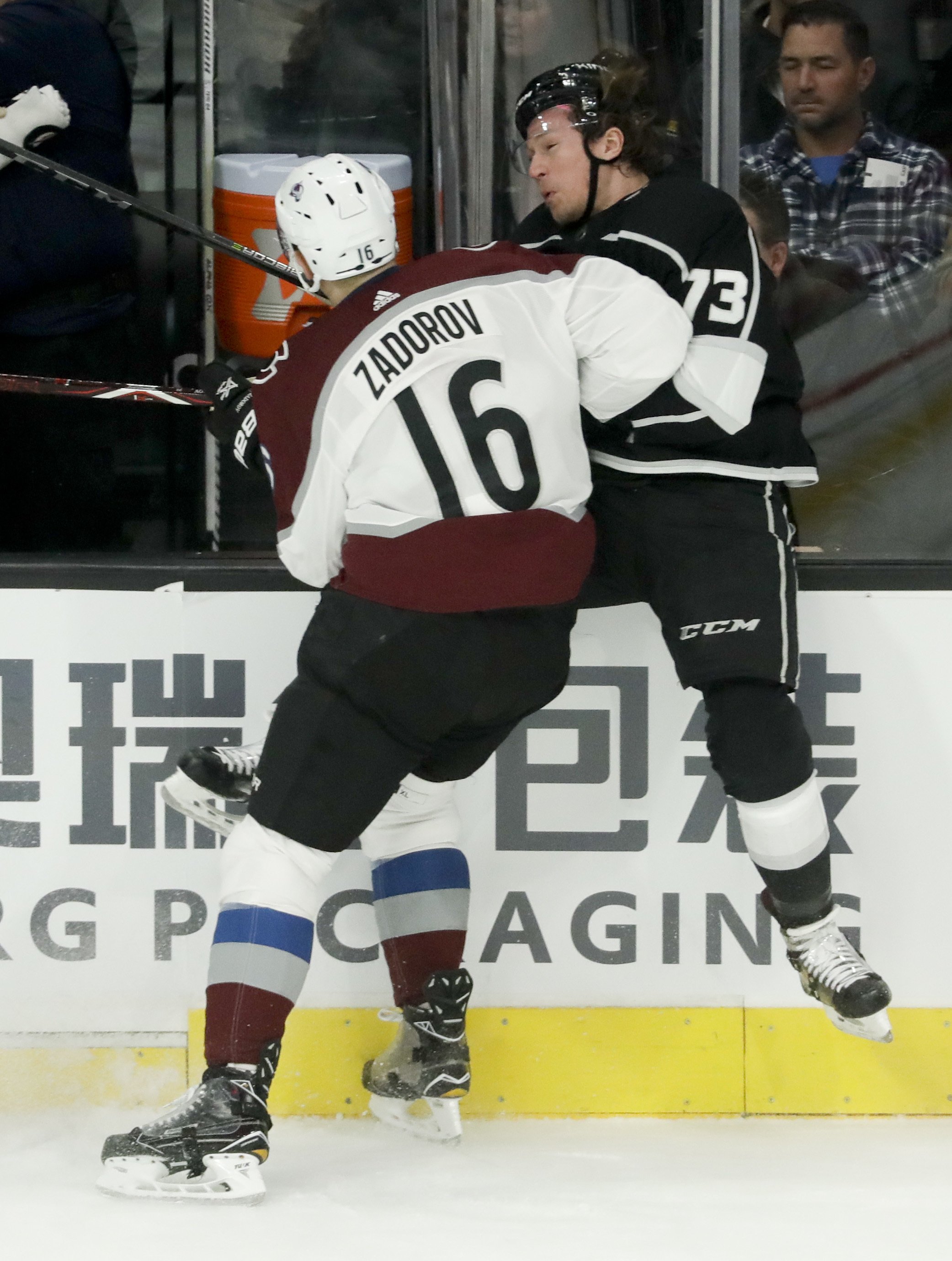 Brown caps 1,000th game with OT goal, Kings edge Avs 2-1