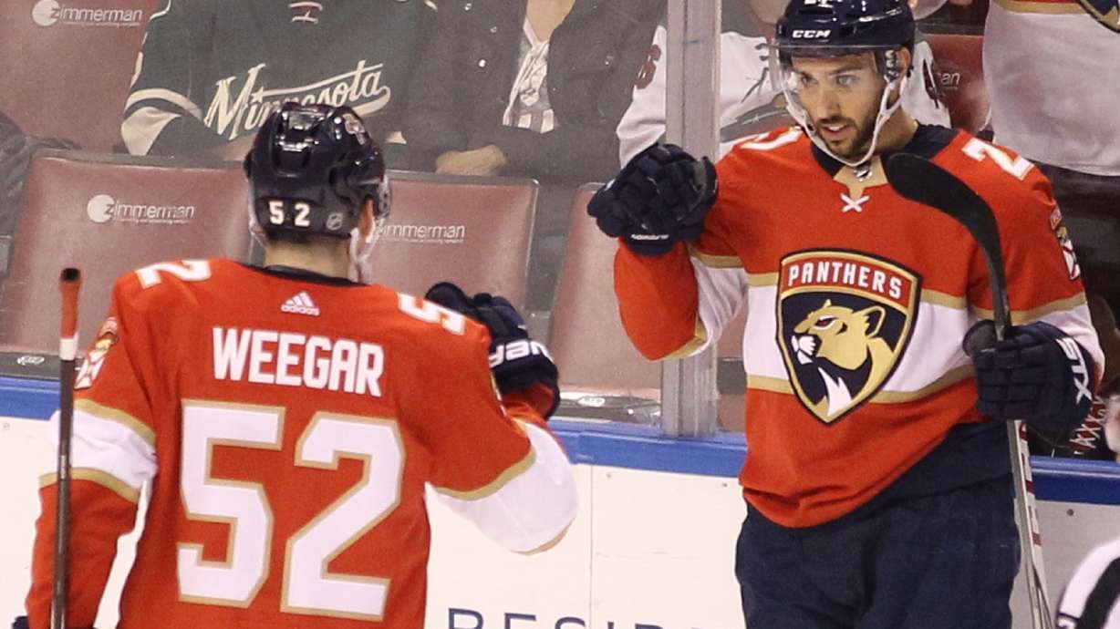 Huberdeau scores twice as Panthers top Wild 4-2