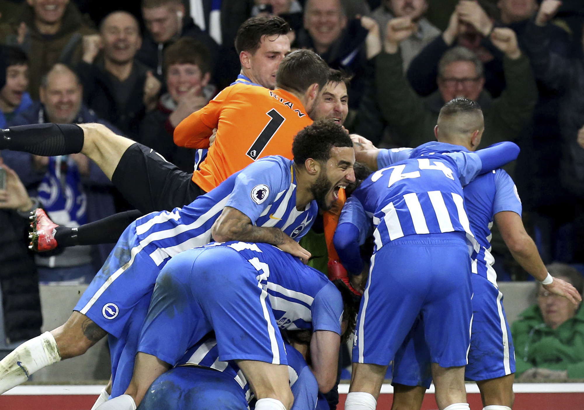 Brighton ends 7-game winless streak, beats Watford 1-0