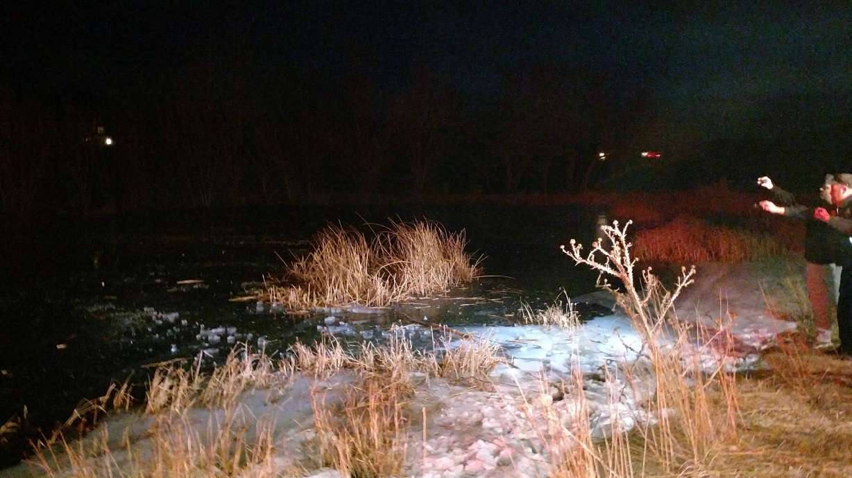 Sergeant punches through ice to rescue boy who fell in pond