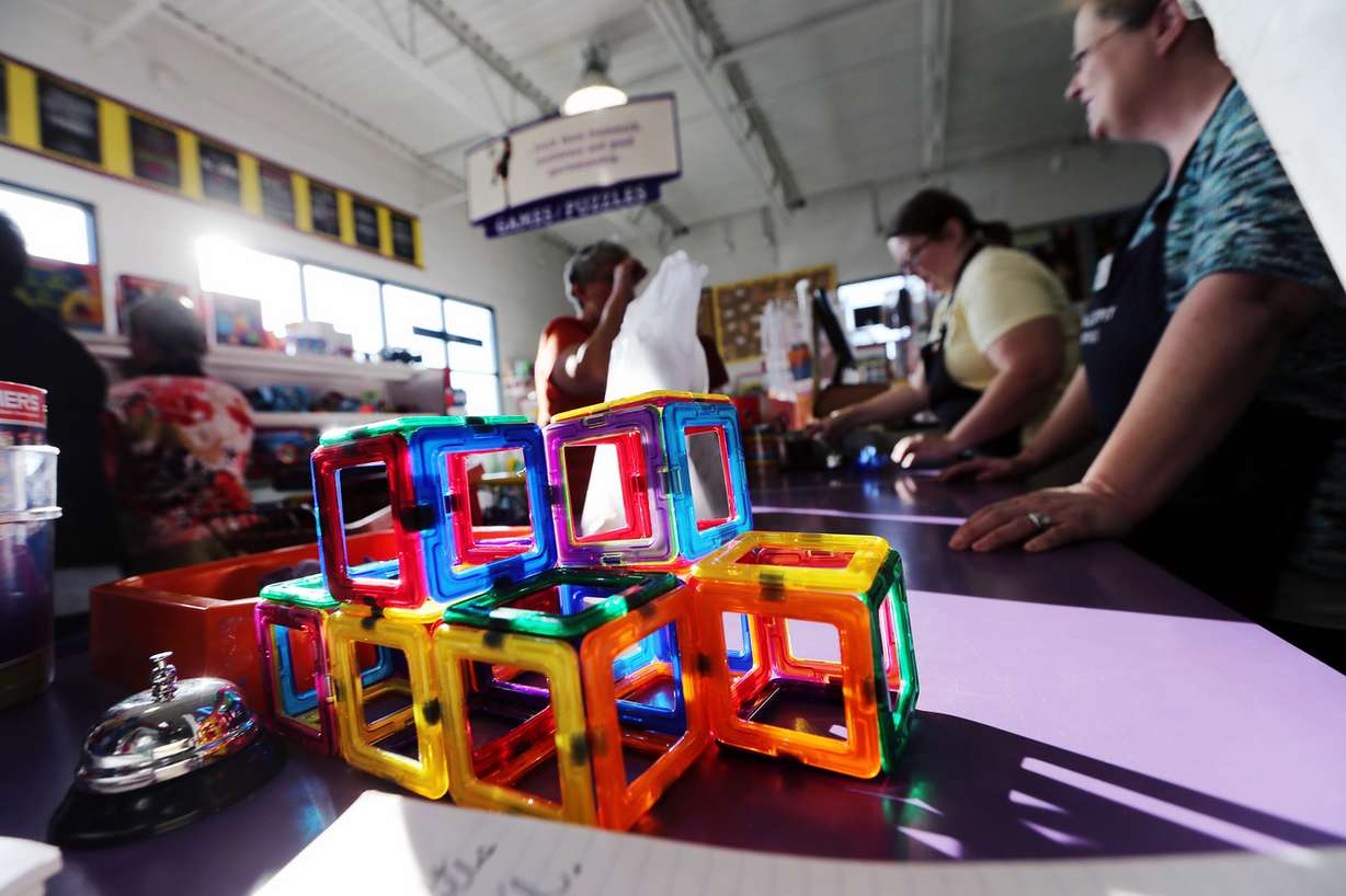 Customers shop at Utah-Idaho Supply/Map World in West Jordan on Wednesday, Dec. 27, 2017. The company announced it is closing after more than 120 years in business. (Photo: Scott G Winterton, KSL)