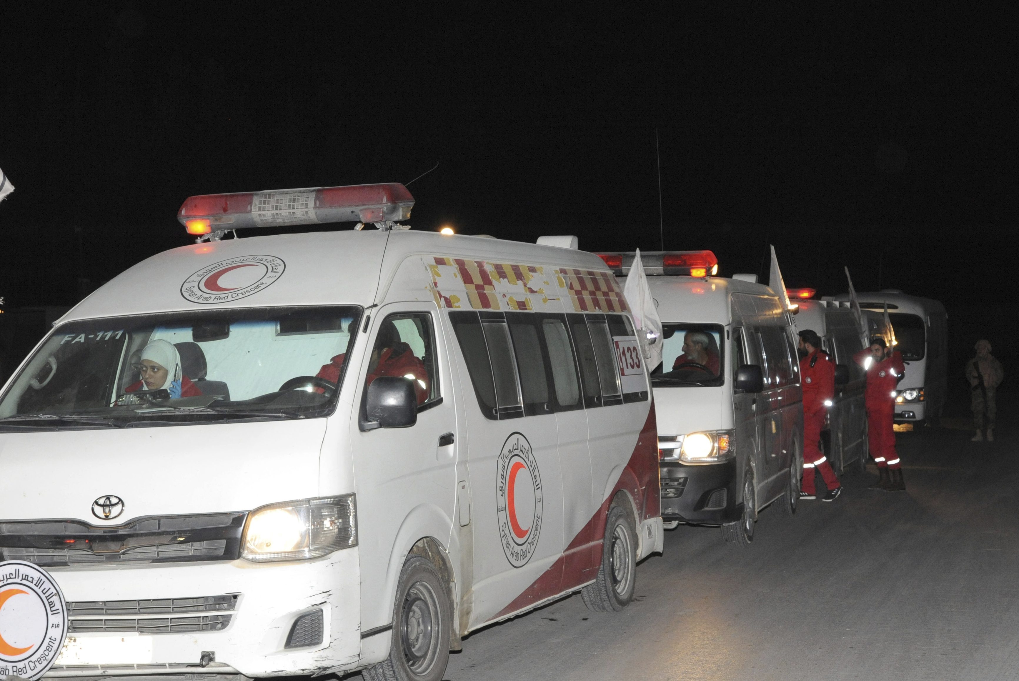 Red Cross says 16 patients evacuated from Syrian suburb