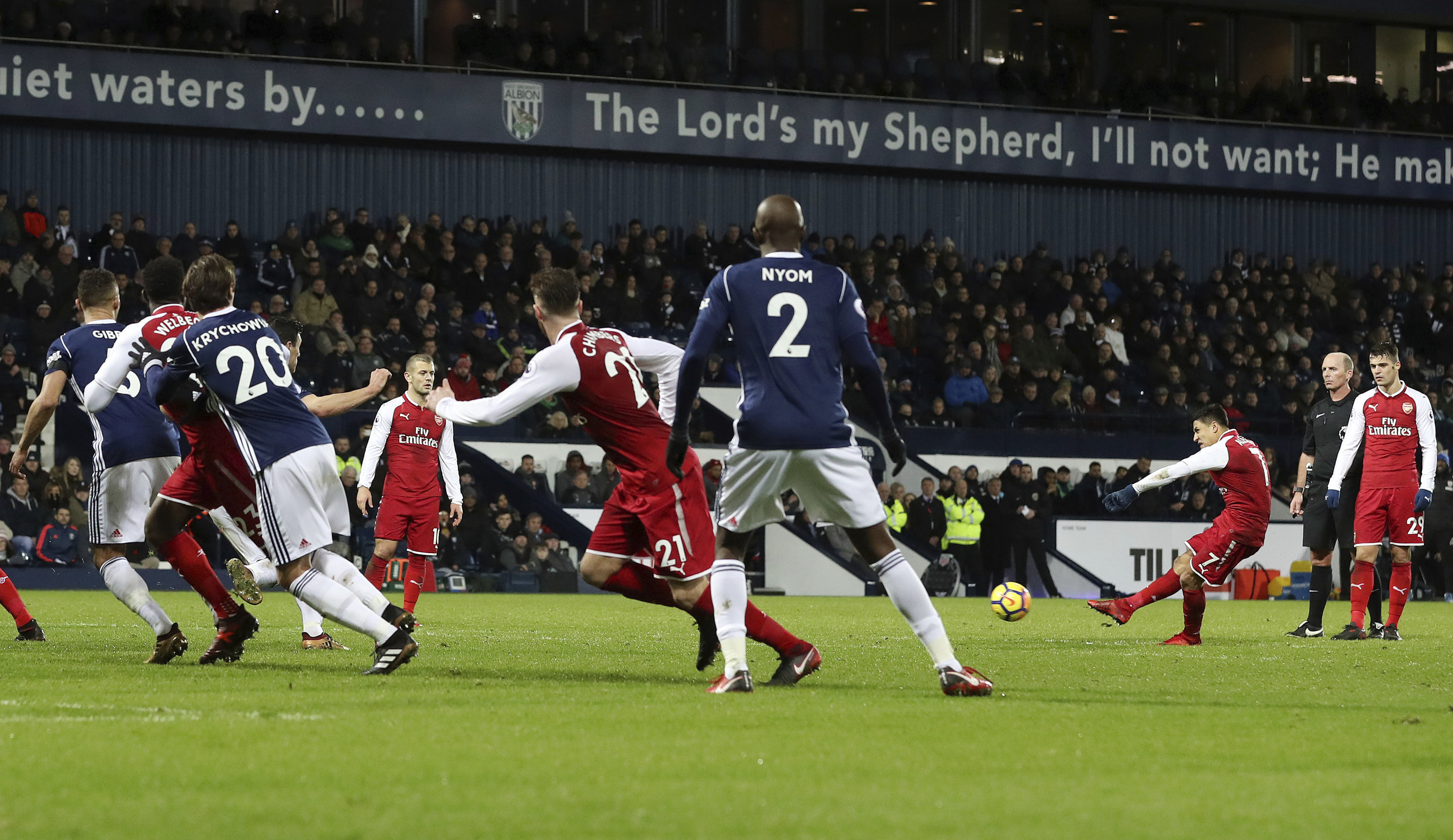 Arsenal concedes late to draw at West Brom in EPL
