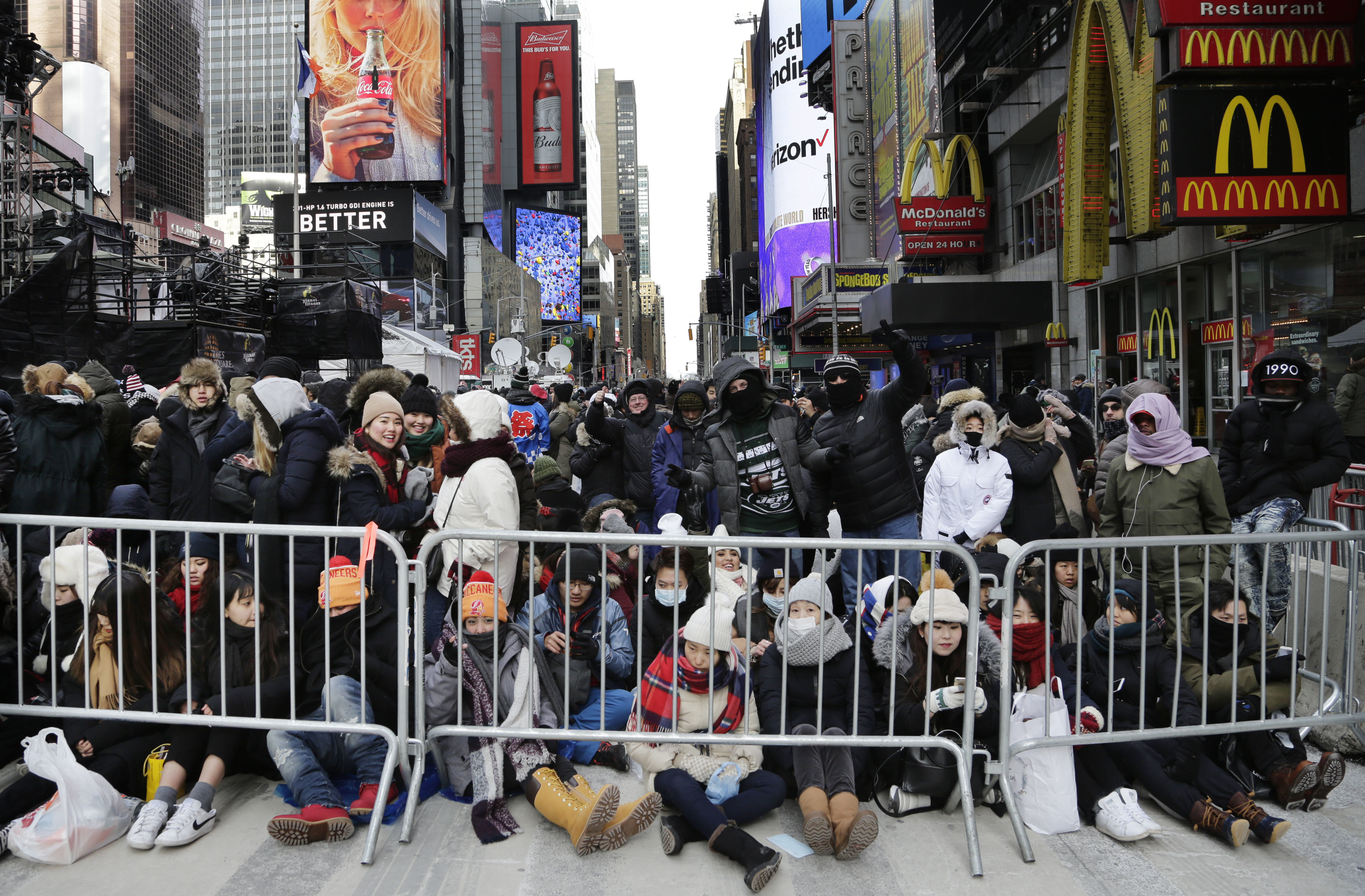 The Latest: Times Square New Year 'a beautiful experience'