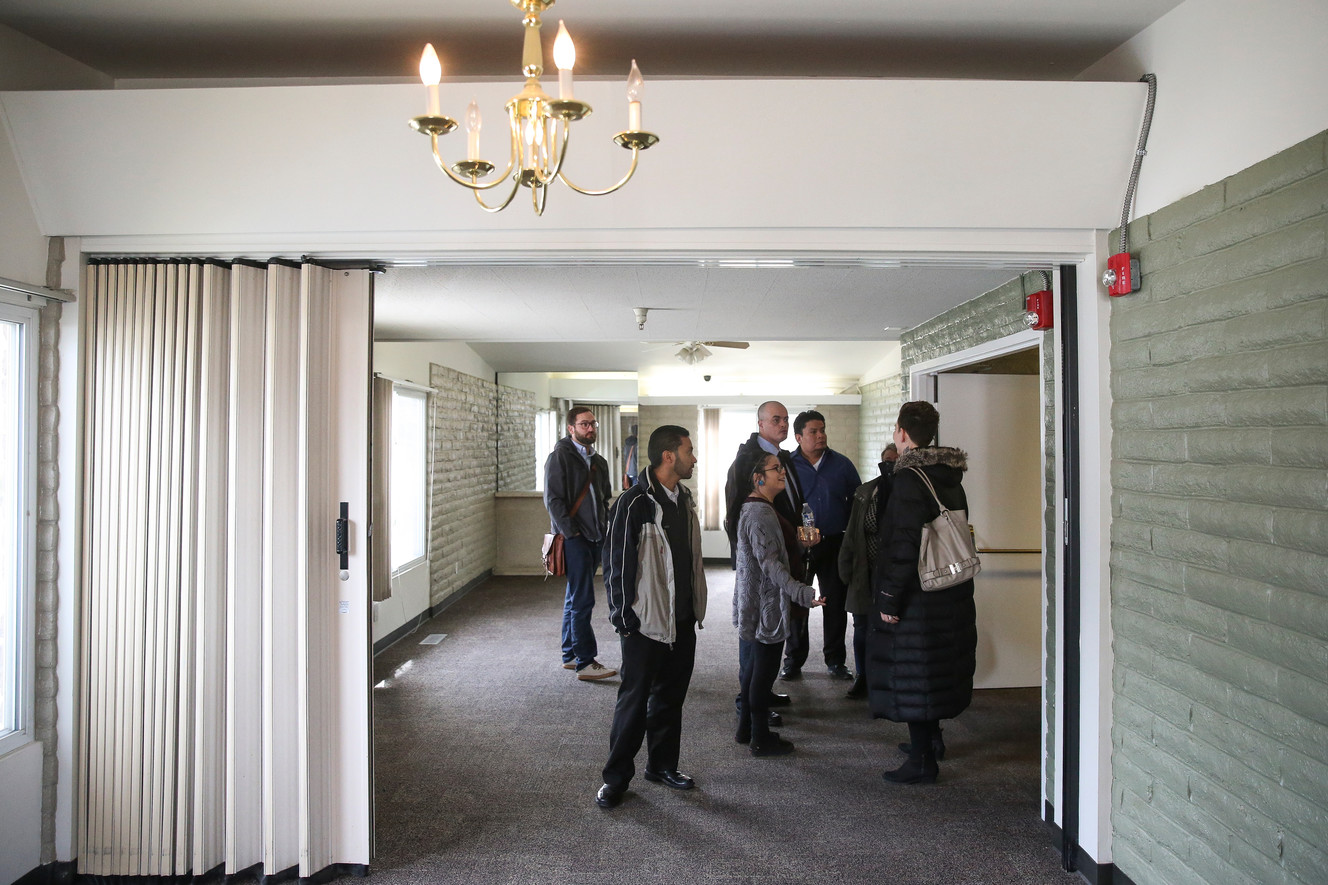 People tour the new Odyssey House in Millcreek on Thursday, Jan. 11, 2018. (Photo: Spenser Heaps, Deseret News)