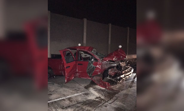 Driver critically injured after losing control on I-215 offramp