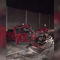 Driver critically injured after losing control on I-215 offramp