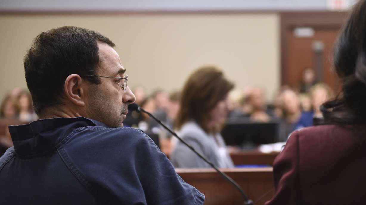 Latest: Nassar sobs as abuse victim testifies at sentencing