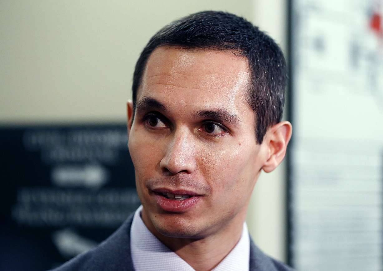 Spencer Banks, attorney for Kailey Vijil's family, talks with the members of the media after a disposition hearing for Jayden Sterzer at the Matheson Courthouse in Salt Lake City on Friday, Jan. 19, 2018. In a deal with prosecutors, Sterzer admitted in juvenile court last month that he raped the girl, then pleaded guilty as an adult to murder, a first-degree felony, and sexual abuse of a child, a second-degree felony. (Photo: Ravell Call, KSL)