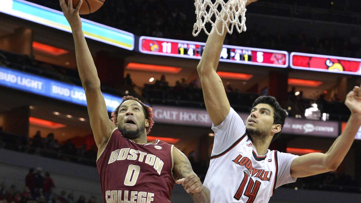 Louisville leads big before surviving Boston College 77-69