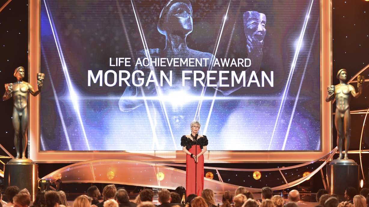 Morgan Freeman accepts life achievement honors at SAG Awards