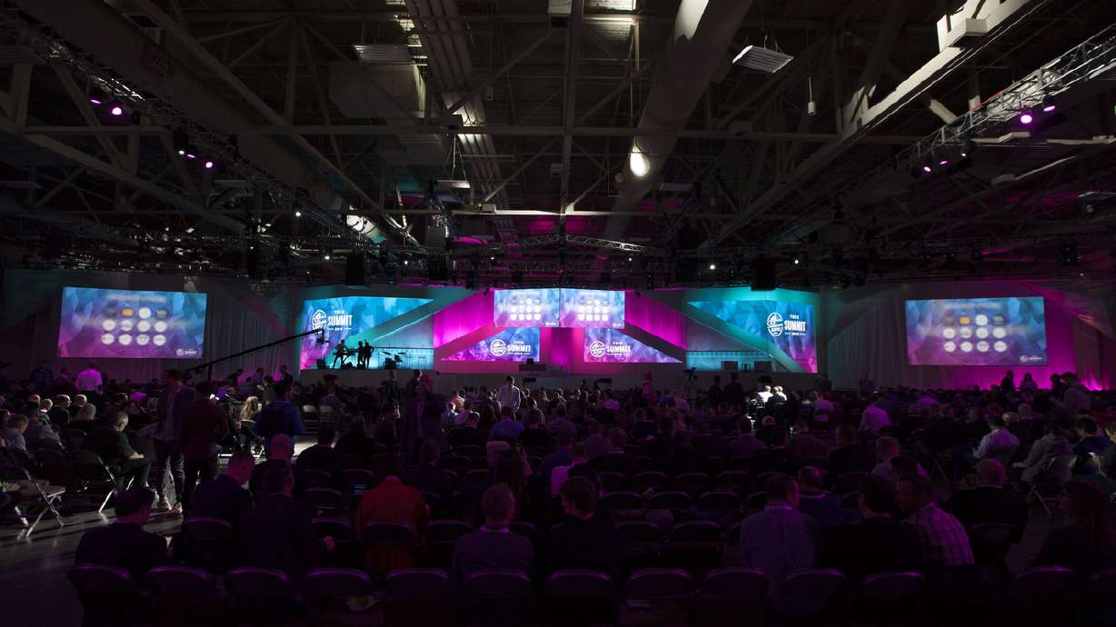 Individuals attend the Silicon Slopes Summit 2018. This year, a few hundred immigrants, refugees and new Americans are being invited to attend the summit for free.